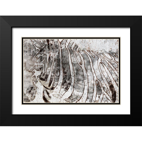 Zebra Mix Black Modern Wood Framed Art Print with Double Matting by Orlov, Irena