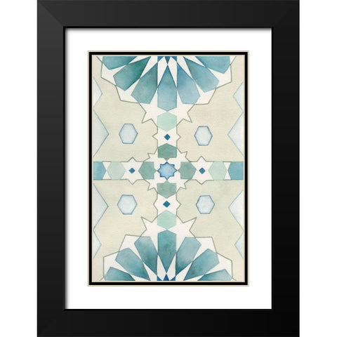 Moorish Panel II Black Modern Wood Framed Art Print with Double Matting by Chabot, Natasha