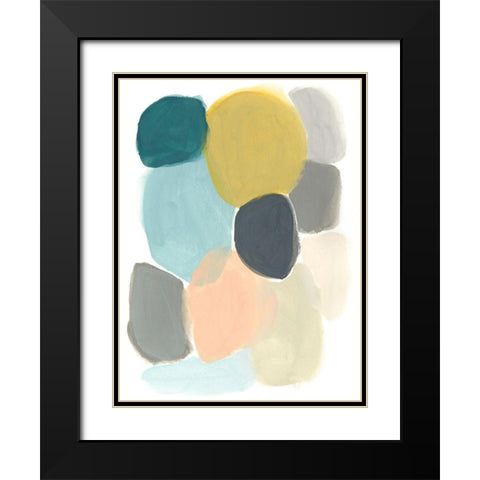 Variable Division II Black Modern Wood Framed Art Print with Double Matting by Vess, June Erica