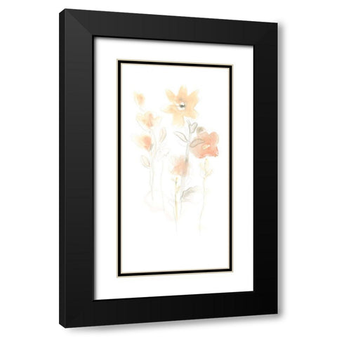Corsage II Black Modern Wood Framed Art Print with Double Matting by Vess, June Erica