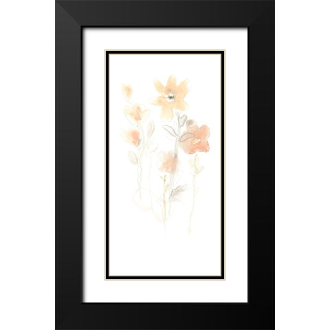 Corsage II Black Modern Wood Framed Art Print with Double Matting by Vess, June Erica