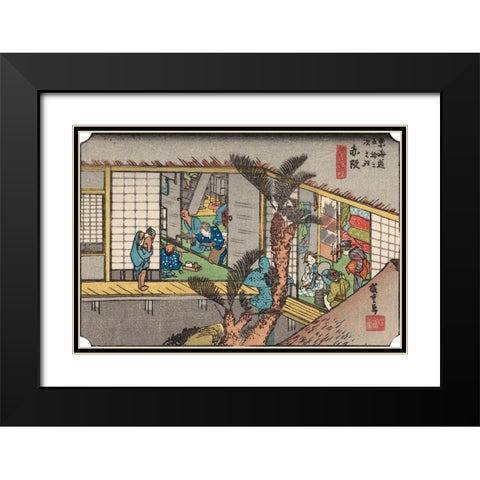 Iconic Japan IV Black Modern Wood Framed Art Print with Double Matting by Unknown