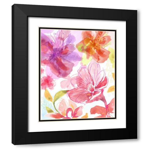 Blossoms in the Sun III Black Modern Wood Framed Art Print with Double Matting by Naskrent, Delores