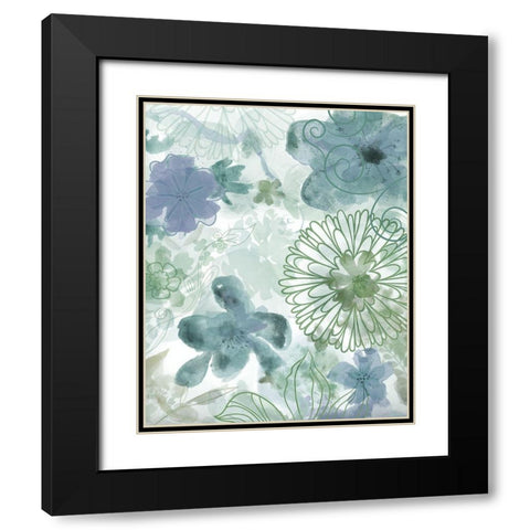 Bouquet of Dreams II Black Modern Wood Framed Art Print with Double Matting by Naskrent, Delores