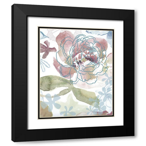 Bouquet of Dreams IV Black Modern Wood Framed Art Print with Double Matting by Naskrent, Delores