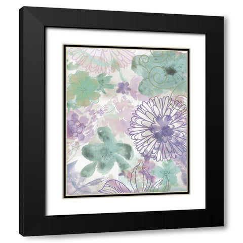 Bouquet of Dreams VIII Black Modern Wood Framed Art Print with Double Matting by Naskrent, Delores