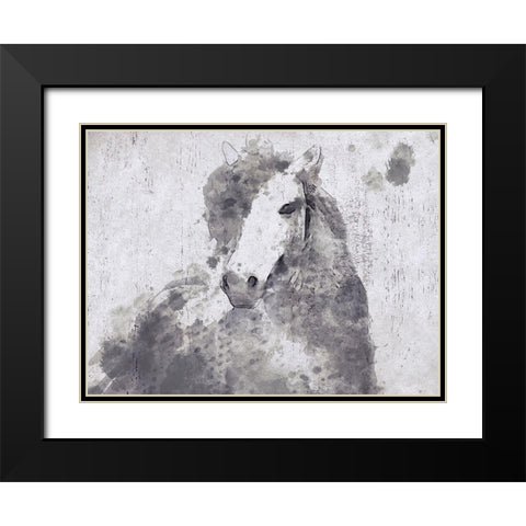 Dapple Horse II Black Modern Wood Framed Art Print with Double Matting by Orlov, Irena