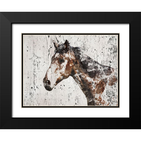 Galaxy Horse II Black Modern Wood Framed Art Print with Double Matting by Orlov, Irena