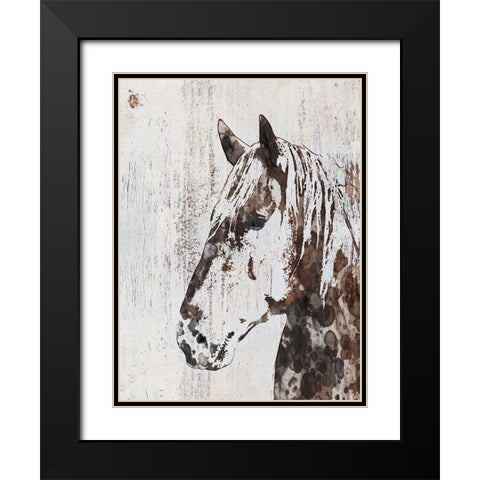 Galaxy Horse III Black Modern Wood Framed Art Print with Double Matting by Orlov, Irena