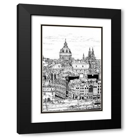 Tour of Europe V Black Modern Wood Framed Art Print with Double Matting by Wang, Melissa