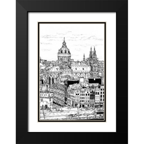 Tour of Europe V Black Modern Wood Framed Art Print with Double Matting by Wang, Melissa