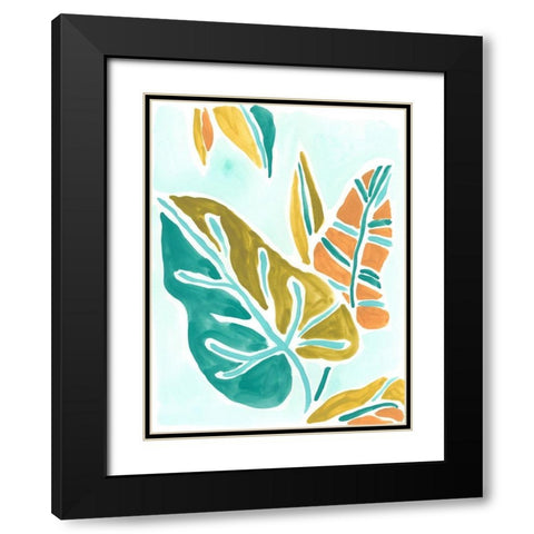Jungle Expression I Black Modern Wood Framed Art Print with Double Matting by Vess, June Erica