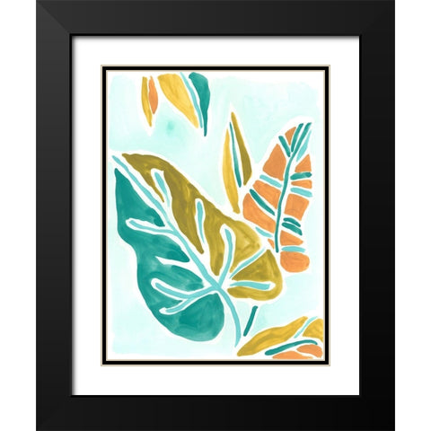 Jungle Expression I Black Modern Wood Framed Art Print with Double Matting by Vess, June Erica