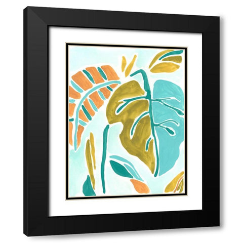 Jungle Expression II Black Modern Wood Framed Art Print with Double Matting by Vess, June Erica
