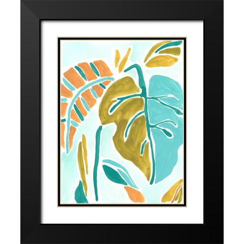 Jungle Expression II Black Modern Wood Framed Art Print with Double Matting by Vess, June Erica