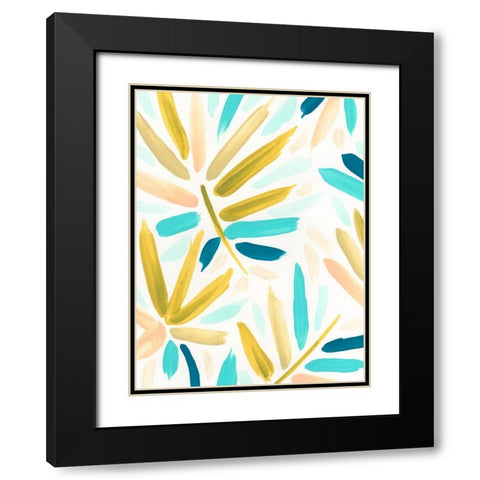 Calypso Confetti I Black Modern Wood Framed Art Print with Double Matting by Vess, June Erica