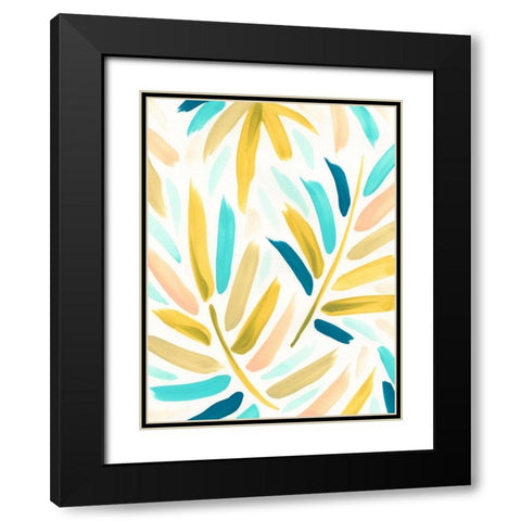 Calypso Confetti II Black Modern Wood Framed Art Print with Double Matting by Vess, June Erica