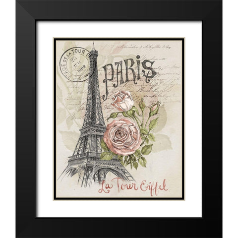 Paris Sketchbook I Black Modern Wood Framed Art Print with Double Matting by Parker, Jennifer Paxton