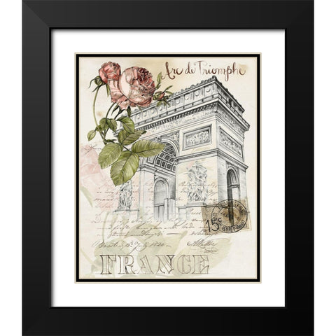 Paris Sketchbook II Black Modern Wood Framed Art Print with Double Matting by Parker, Jennifer Paxton