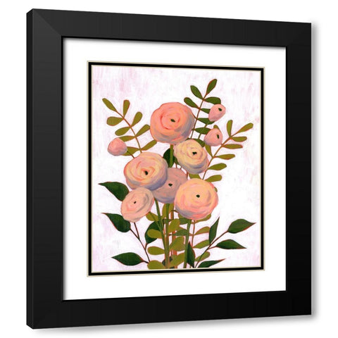 Flower Burst II Black Modern Wood Framed Art Print with Double Matting by Popp, Grace