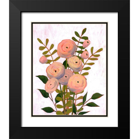 Flower Burst II Black Modern Wood Framed Art Print with Double Matting by Popp, Grace