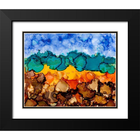 Autumn Terrain I Black Modern Wood Framed Art Print with Double Matting by Moore, Regina