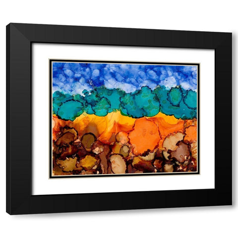 Autumn Terrain II Black Modern Wood Framed Art Print with Double Matting by Moore, Regina