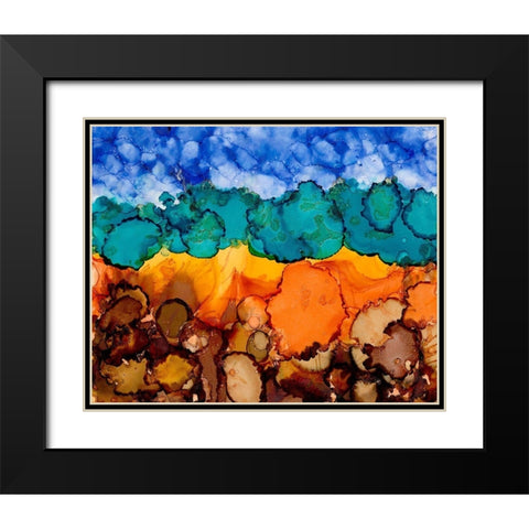 Autumn Terrain II Black Modern Wood Framed Art Print with Double Matting by Moore, Regina