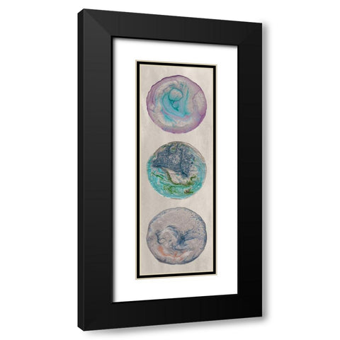 Planet Trio I Black Modern Wood Framed Art Print with Double Matting by Ludwig, Alicia