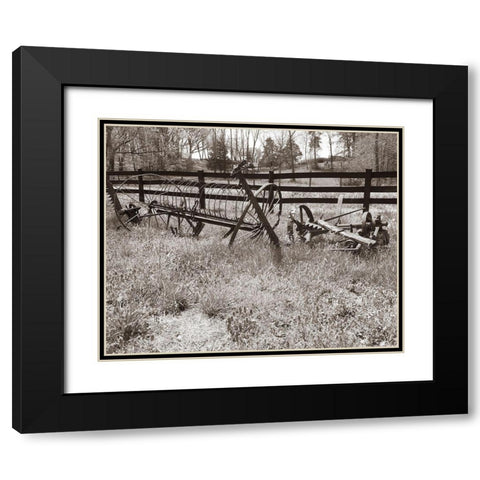 Sepia Farm Study IV Black Modern Wood Framed Art Print with Double Matting by Ludwig, Alicia