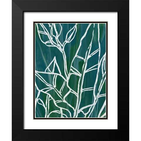Jungle Batik III Black Modern Wood Framed Art Print with Double Matting by Vess, June Erica