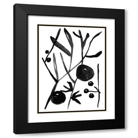 Graze I Black Modern Wood Framed Art Print with Double Matting by Zarris, Chariklia