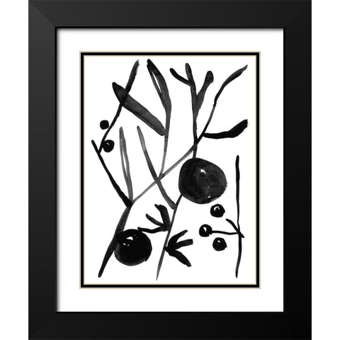 Graze I Black Modern Wood Framed Art Print with Double Matting by Zarris, Chariklia