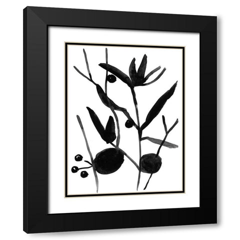 Graze II Black Modern Wood Framed Art Print with Double Matting by Zarris, Chariklia