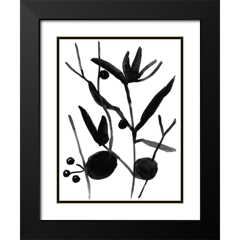 Graze II Black Modern Wood Framed Art Print with Double Matting by Zarris, Chariklia