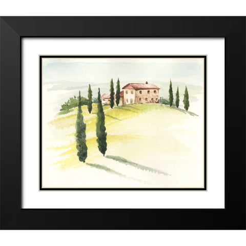 Tuscan Villa I Black Modern Wood Framed Art Print with Double Matting by Parker, Jennifer Paxton