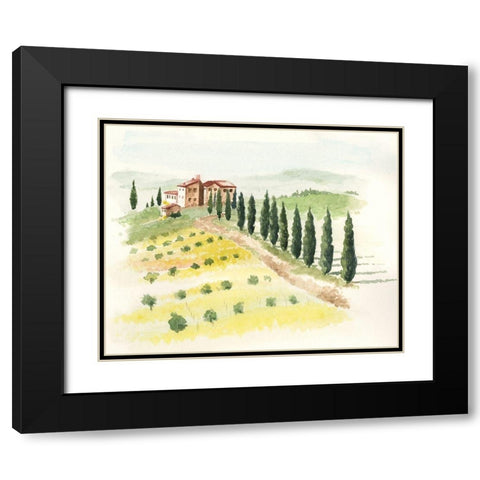 Tuscan Villa II Black Modern Wood Framed Art Print with Double Matting by Parker, Jennifer Paxton