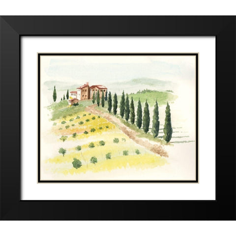 Tuscan Villa II Black Modern Wood Framed Art Print with Double Matting by Parker, Jennifer Paxton