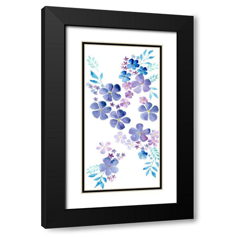 Amethystine Blooms I Black Modern Wood Framed Art Print with Double Matting by Moore, Regina