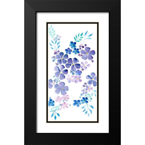 Amethystine Blooms III Black Modern Wood Framed Art Print with Double Matting by Moore, Regina