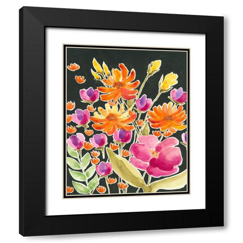 Splendid Gathering II Black Modern Wood Framed Art Print with Double Matting by Moore, Regina