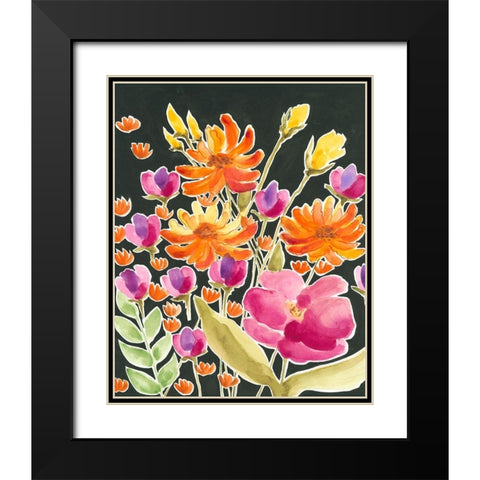 Splendid Gathering II Black Modern Wood Framed Art Print with Double Matting by Moore, Regina