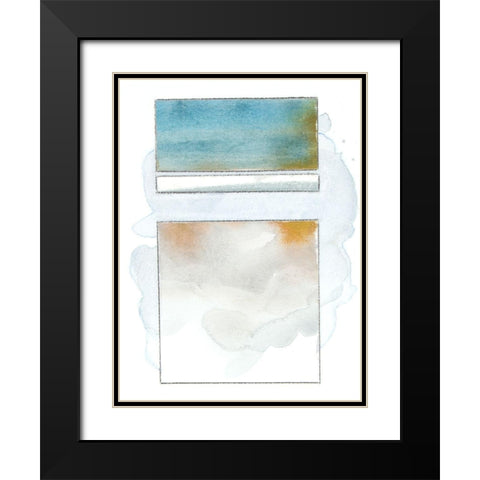 Pacific Horizon V Black Modern Wood Framed Art Print with Double Matting by Delamater, Rob