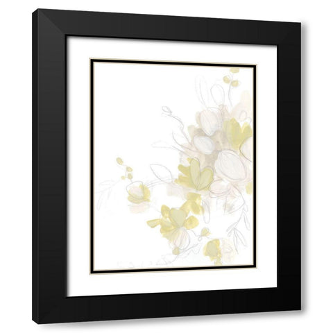 Viridis II Black Modern Wood Framed Art Print with Double Matting by Vess, June Erica