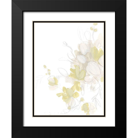 Viridis II Black Modern Wood Framed Art Print with Double Matting by Vess, June Erica