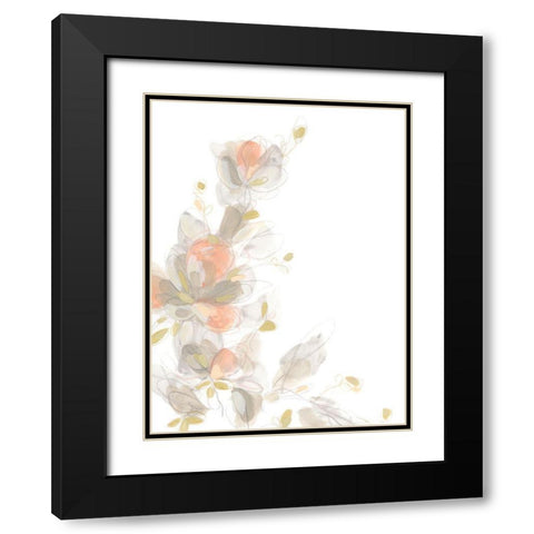 Roseus II Black Modern Wood Framed Art Print with Double Matting by Vess, June Erica