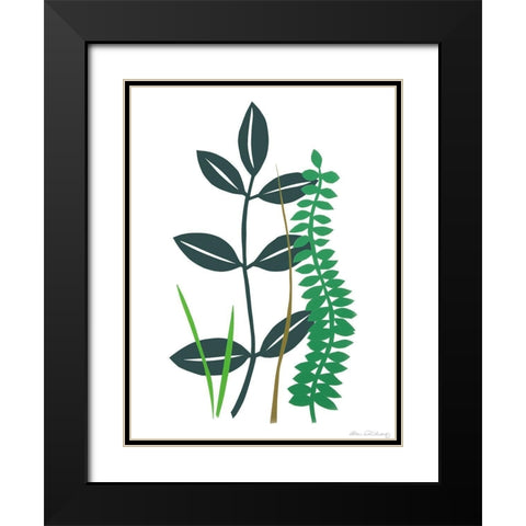 Hedge Row V Black Modern Wood Framed Art Print with Double Matting by Ludwig, Alicia