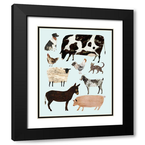 Barnyard Buds I Black Modern Wood Framed Art Print with Double Matting by Borges, Victoria