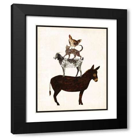 Barnyard Buds V Black Modern Wood Framed Art Print with Double Matting by Borges, Victoria