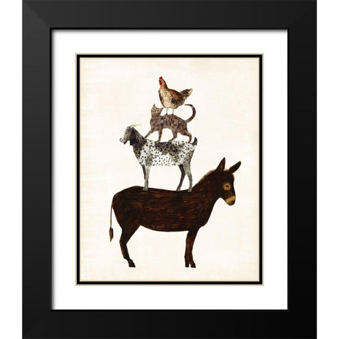 Barnyard Buds V Black Modern Wood Framed Art Print with Double Matting by Borges, Victoria
